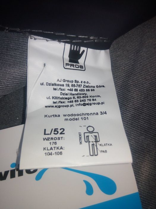 Kurtka przeciwdeszczowa PROS model 101