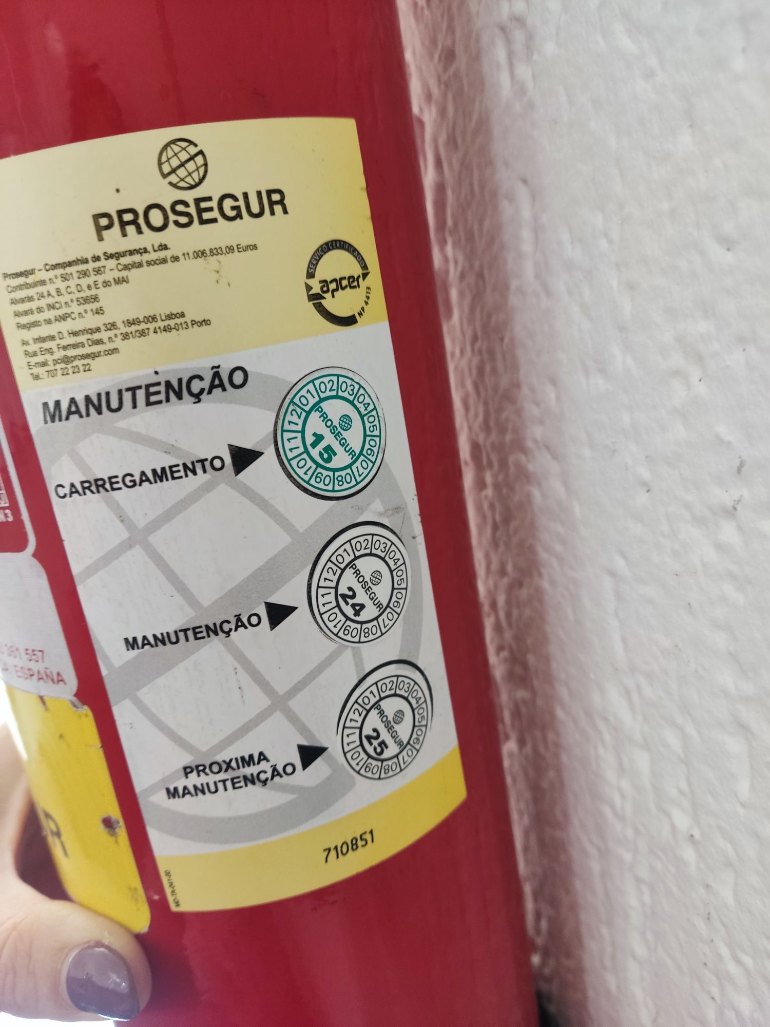 Extintor CO2 neve carbónica