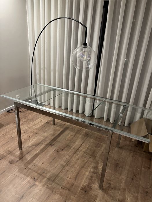Mesa de vidro jantar extensivel