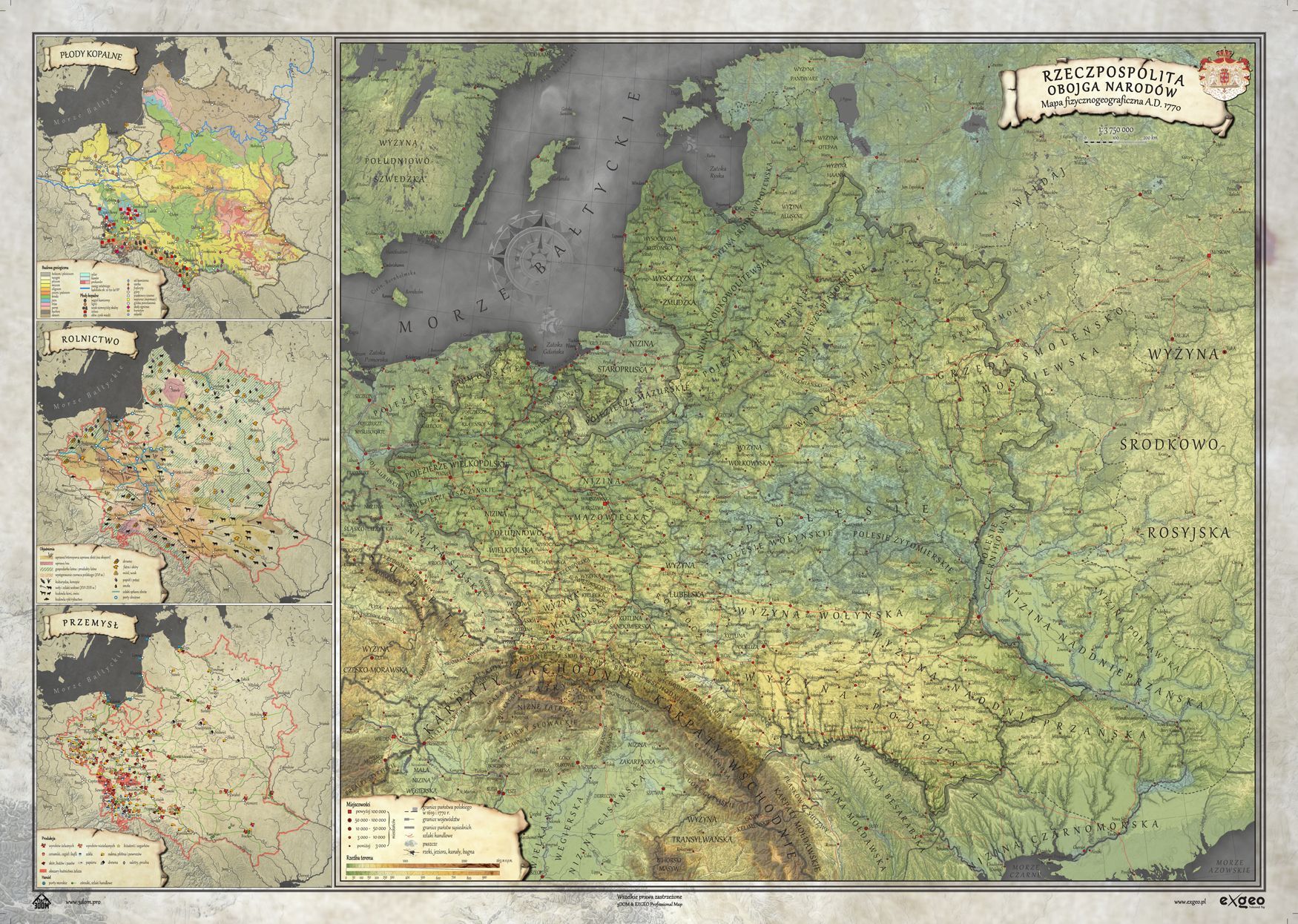 Zestaw map A2 - I i II Rzeczpospolita (1770 i 1937)