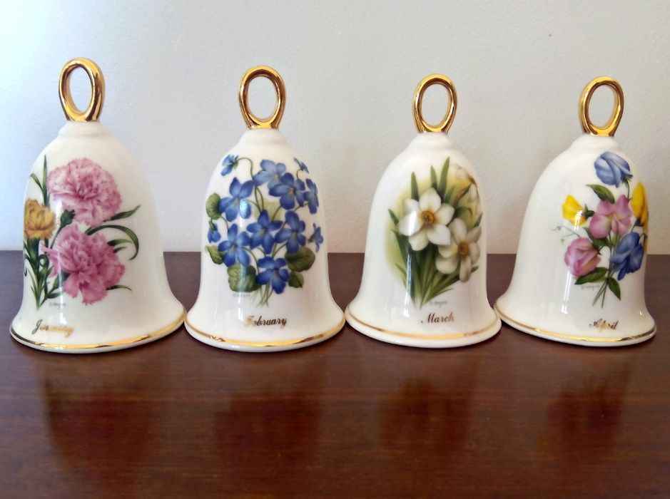Coleção de sinos em porcelana