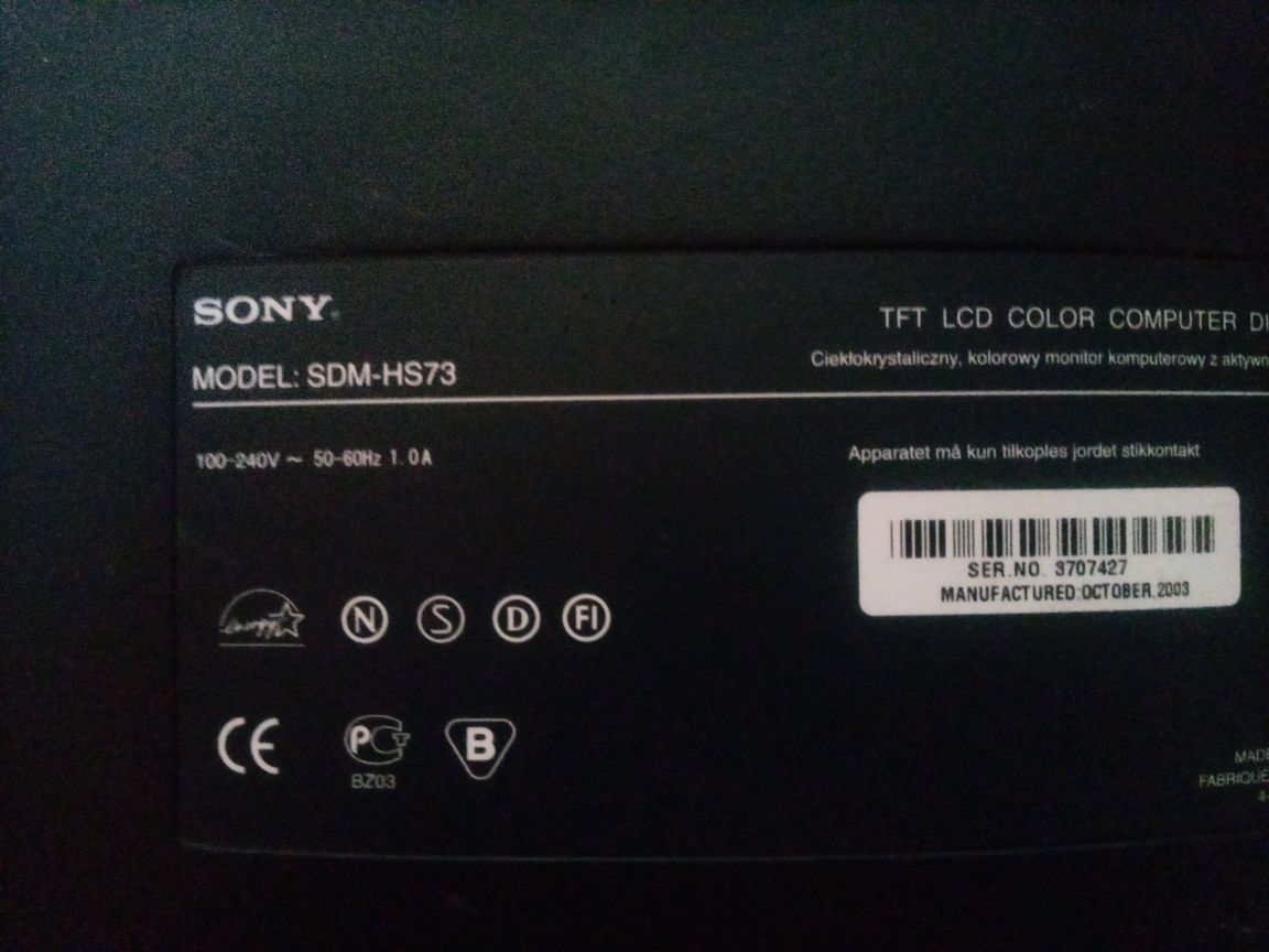 Продам матрицу монитора Sony модель: SDM-HS73