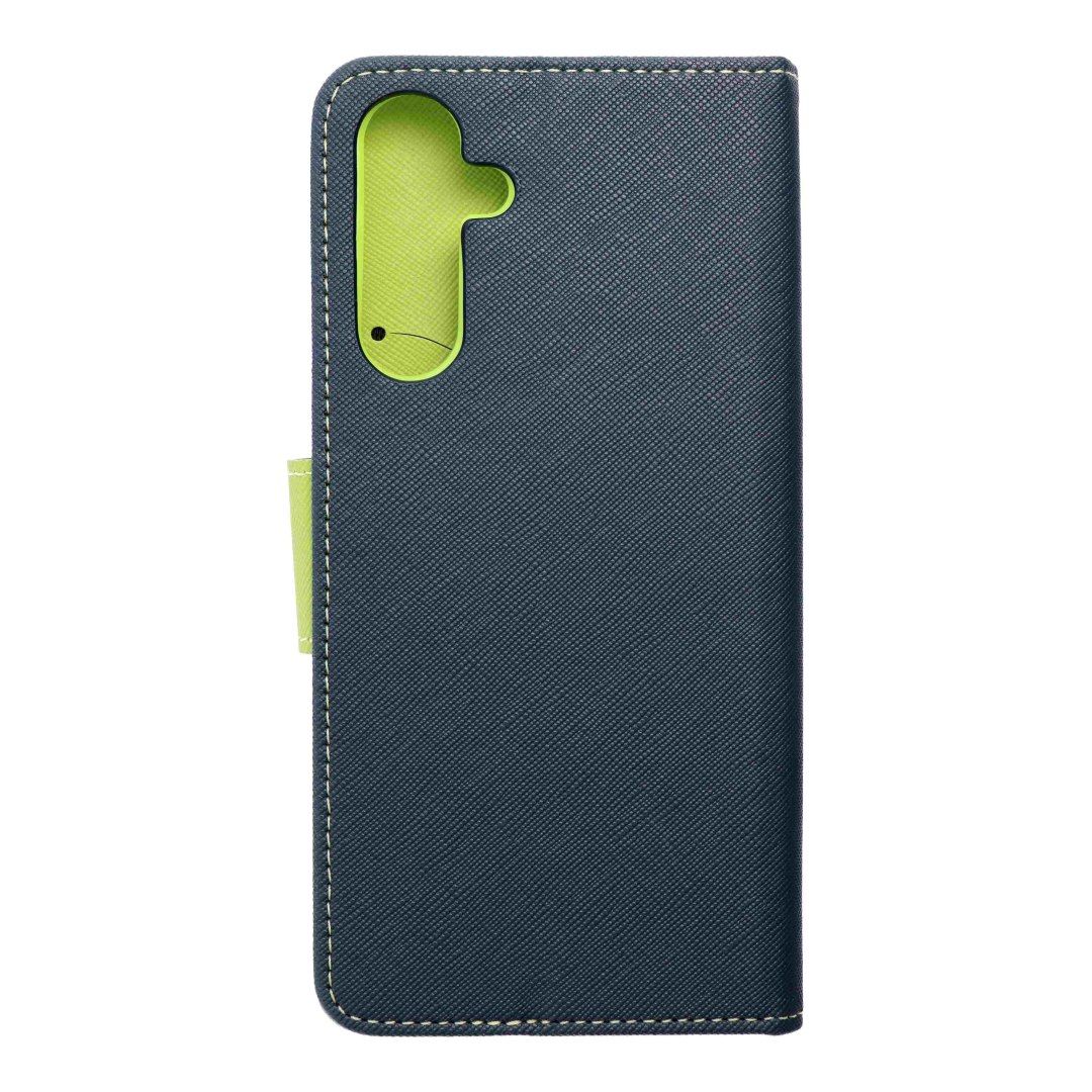 Kabura FANCY Book do SAMSUNG A16 granatowo limonkowy