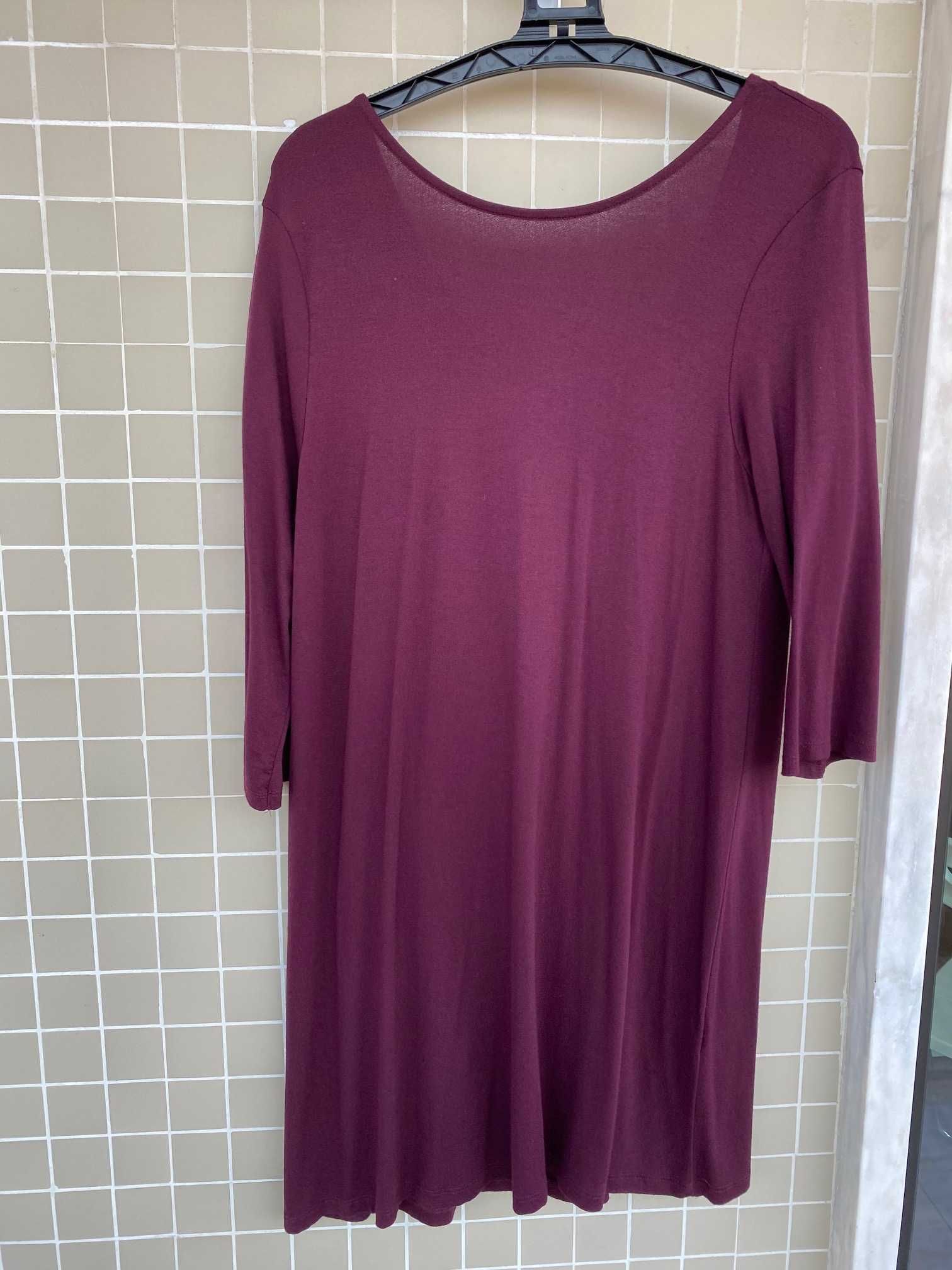 Vestido bordeaux Pull & Bear tam M