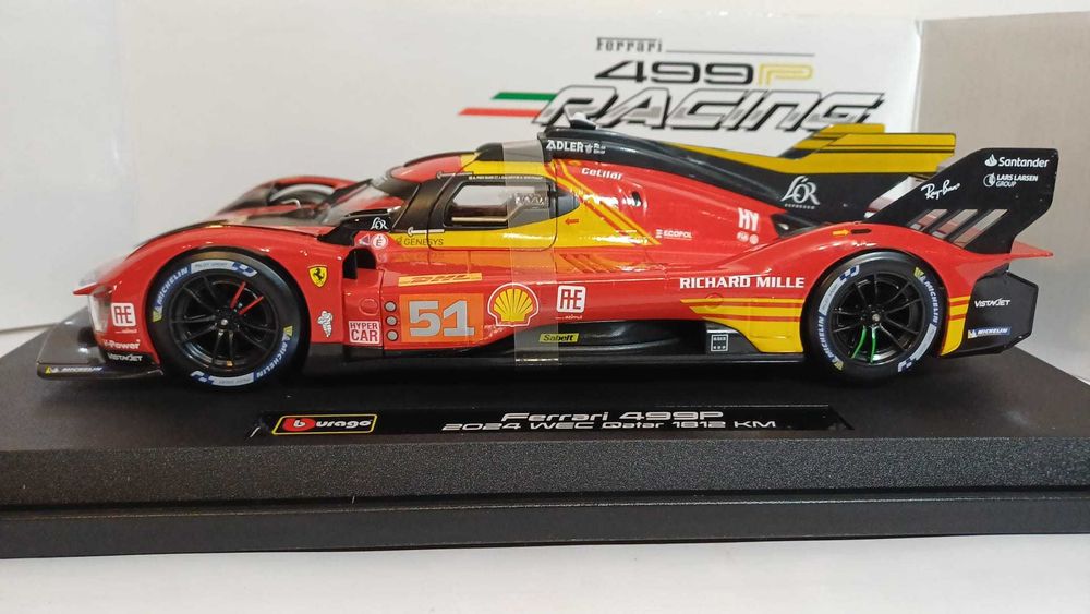 1/18 Ferrari 499P LeMans #51 Qatar - Bburago