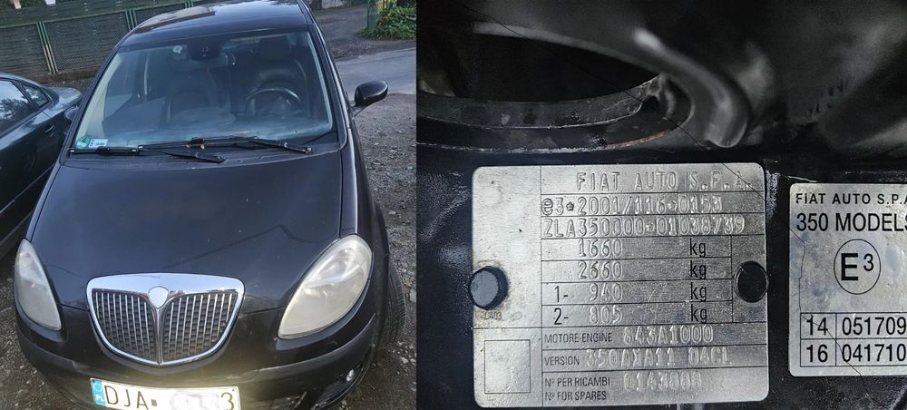 Lancia Musa Lancia Musa 2005 półautomat Poltrona Frau - Uszkodzona/Na części