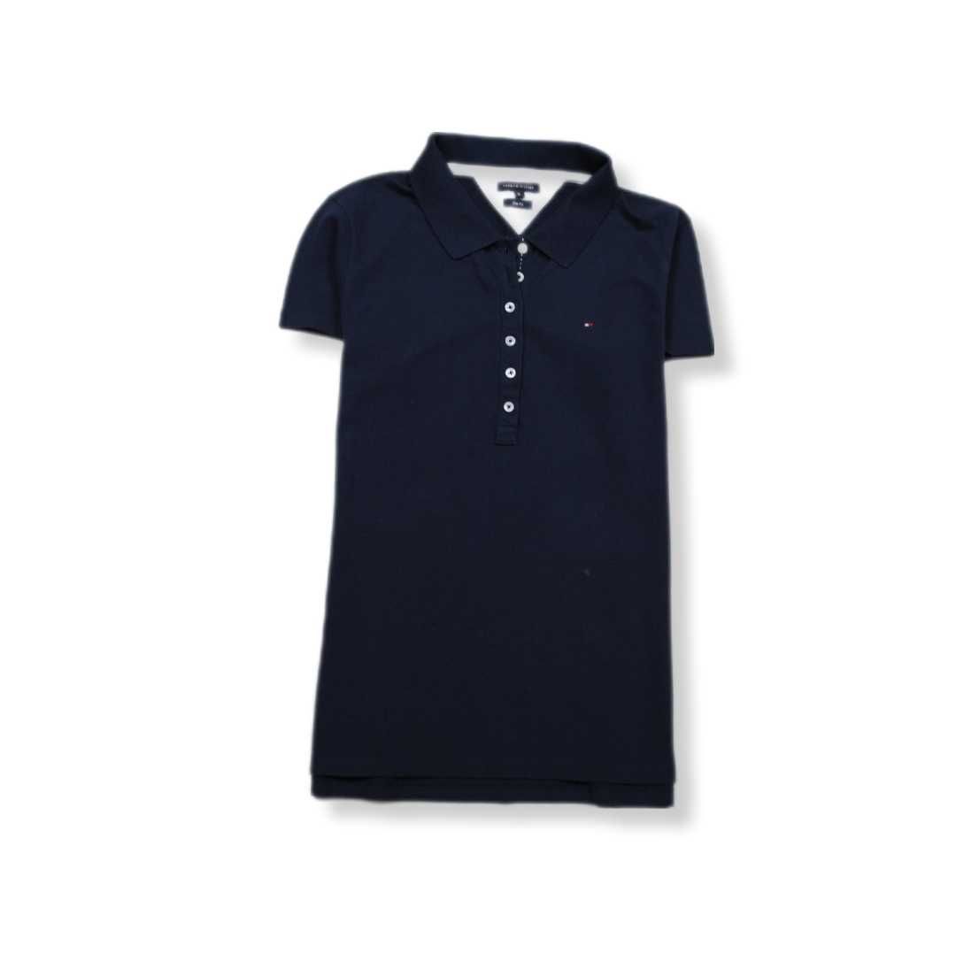 Tommy Hilfiger Polo SLIM FIT Damskie GRANAT Logo Unikat Klasyk XL