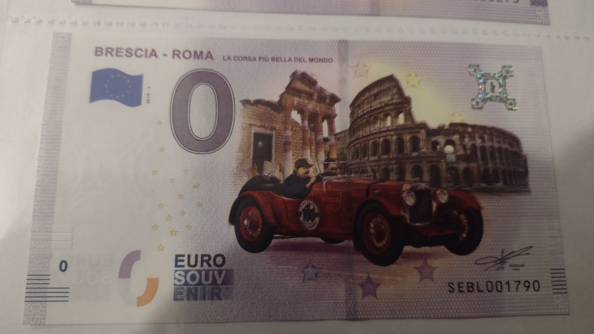 Banknot 0 euro BRESCIA - ROMA color kolor kolorowe