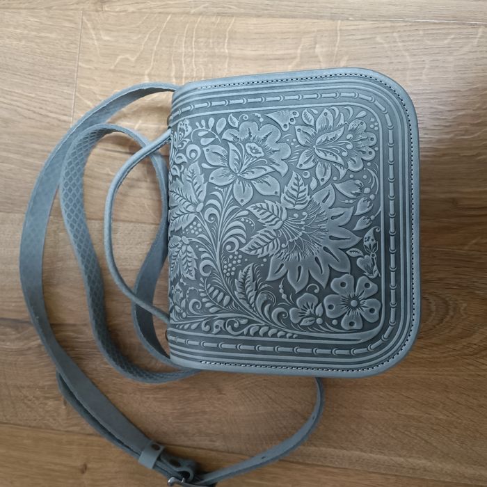 Шкіряна сумка нова, ручна робота