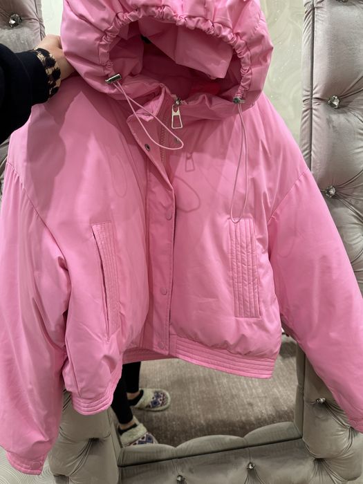 Зимня женская  куртка ,оверсаейз ,цвет барби!