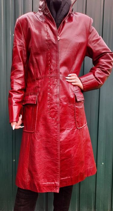 Плащ-пальто кожа натуральная 44-46