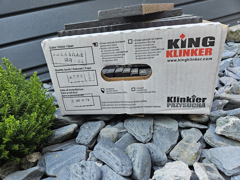 Klinkier płytki na elewację KING KLINKER szare antracytowe elewacyjne