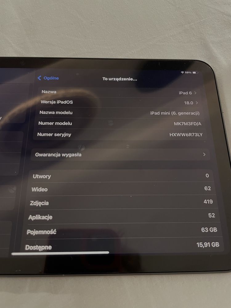 Ipad mini 6 64gb appel pencil 2