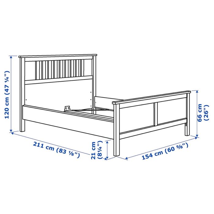 Cama de casal e mesas de cabeceira Ikea hemnes