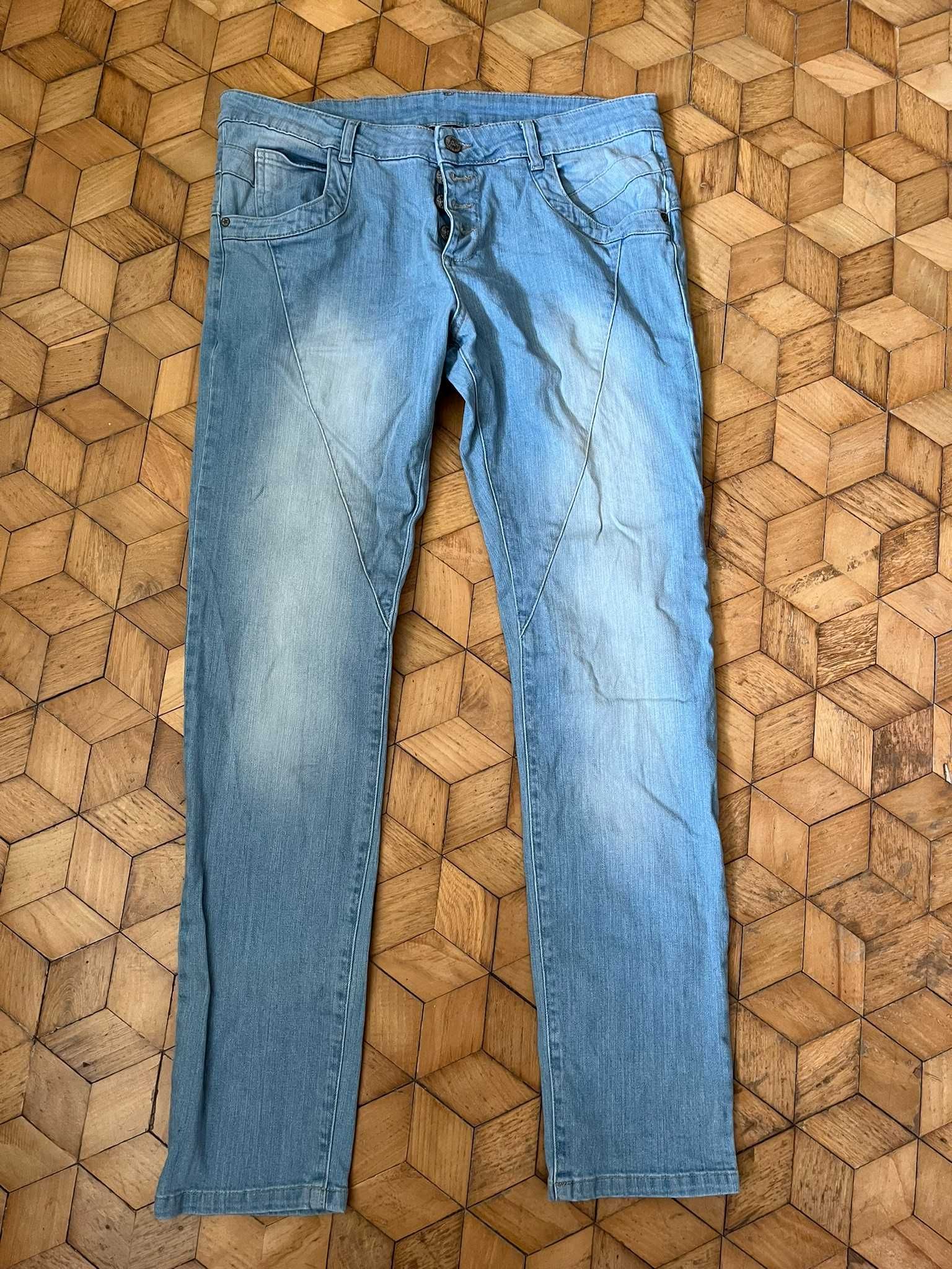 Spodnie KappAhl XL jeansowe kobiece jasne