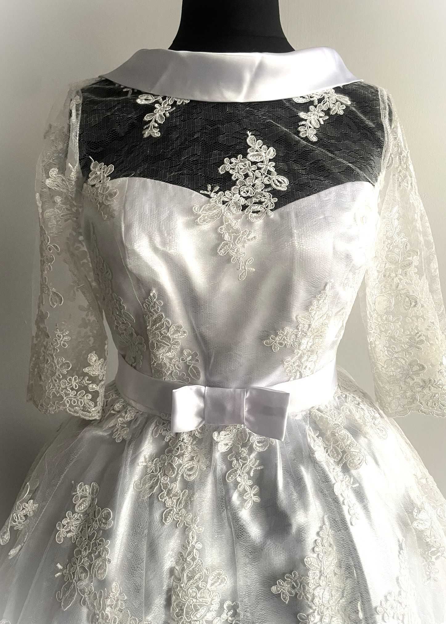 Suknia ślubna inspirowana modą z lat 60