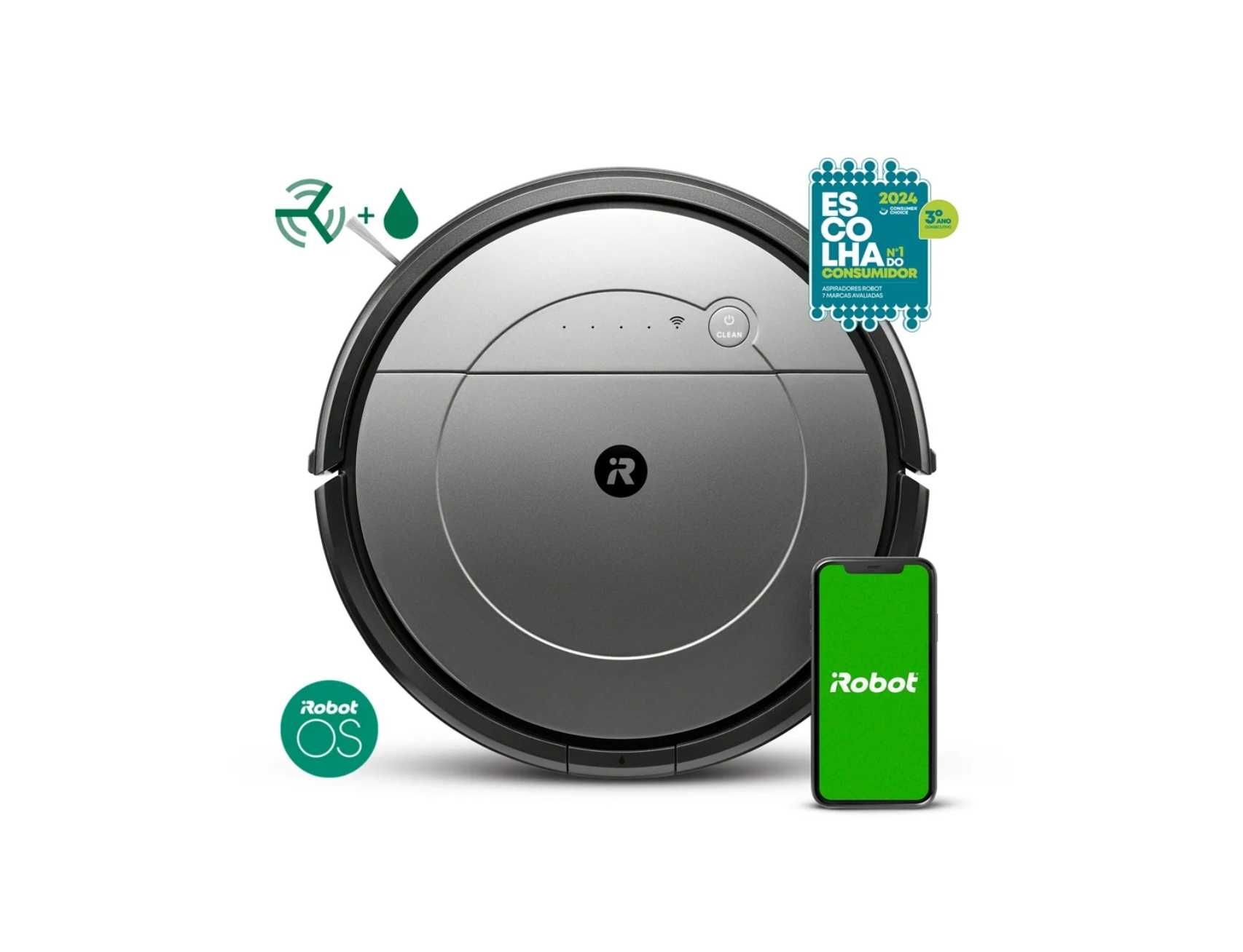 Aspirador Robô + Mopa IROBOT Roomba Combo