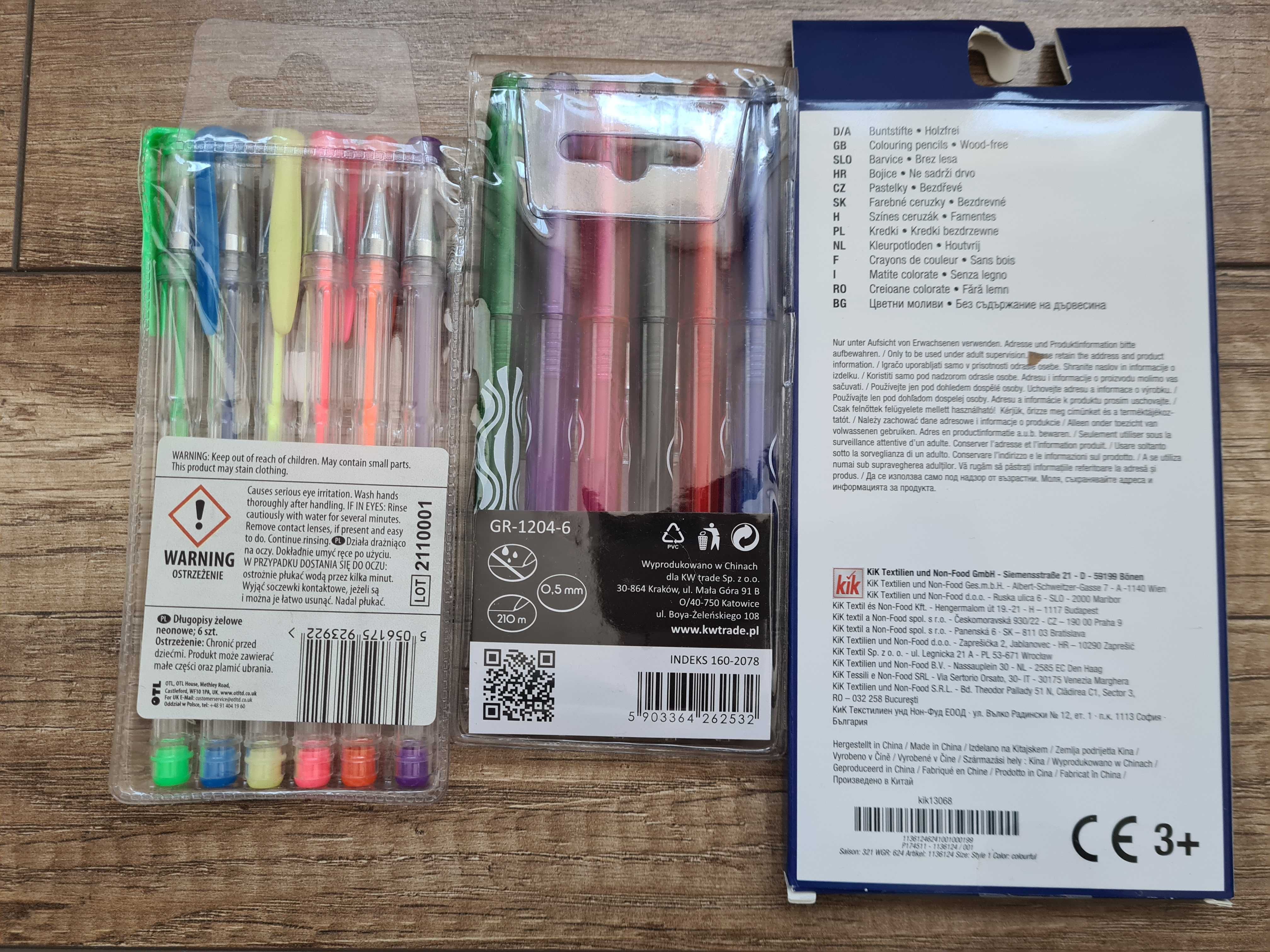 zestaw kolorowe żelowe ścieralne długopisy kredki ołówkowe 10 szt