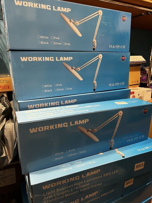 Лампа безтіньова настільна на струбцині 24 Вт, лампа бестеневая