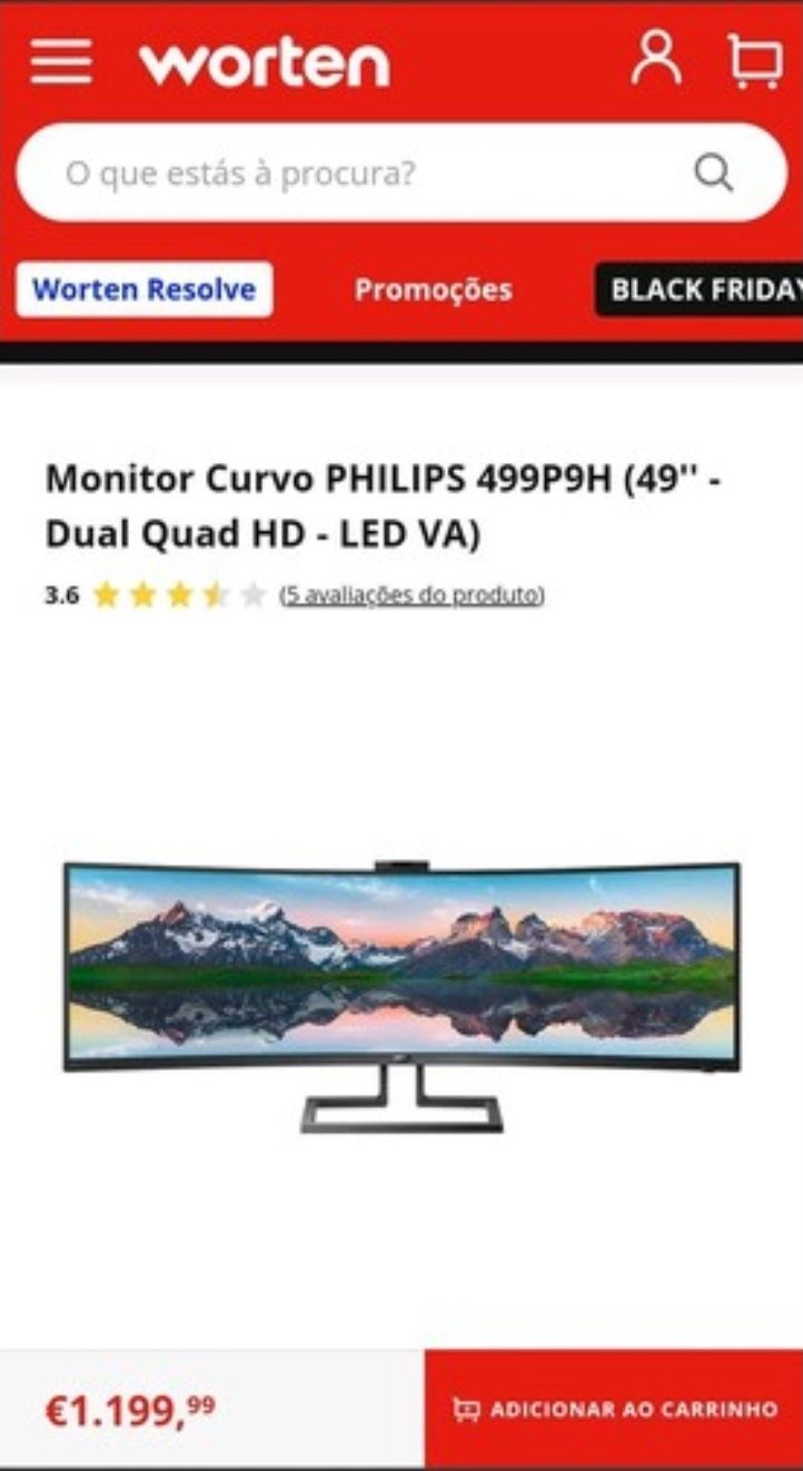 Monitor Philips 499p9h