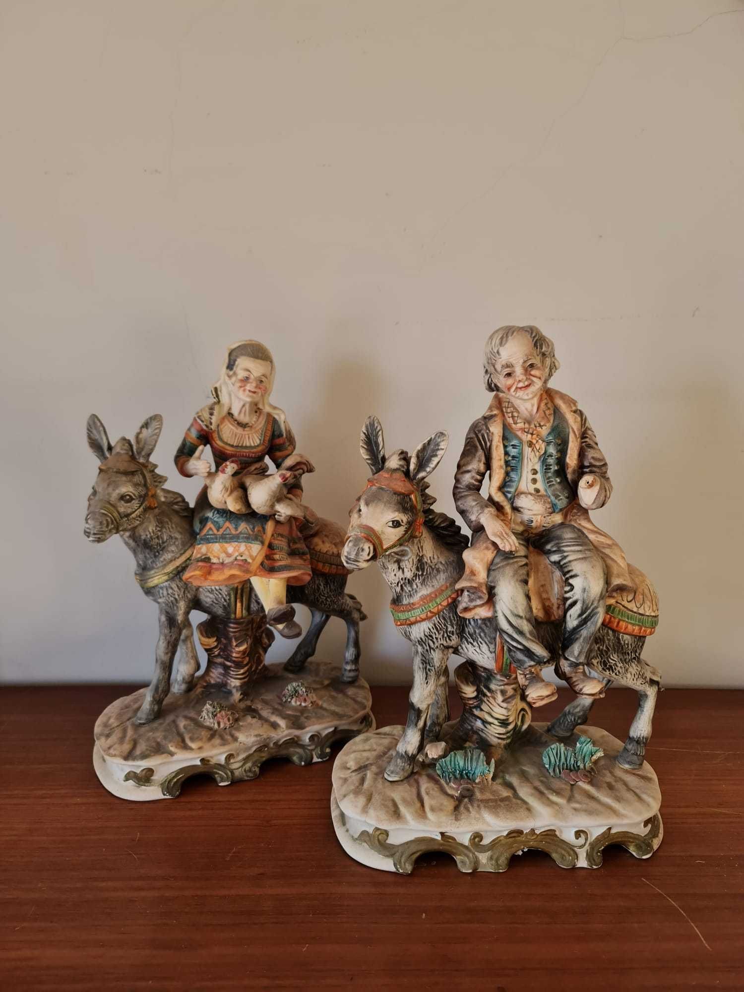 Conjunto 2 figuras louça italiana