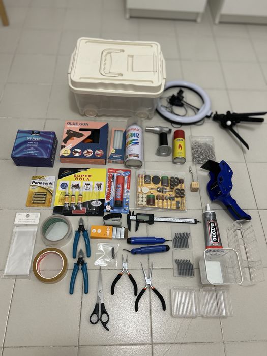 Kit artesanato com diversos itens