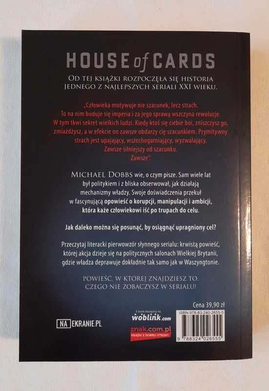 Książka "House of Cards" bestseller miękka oprawa raz przeczytana