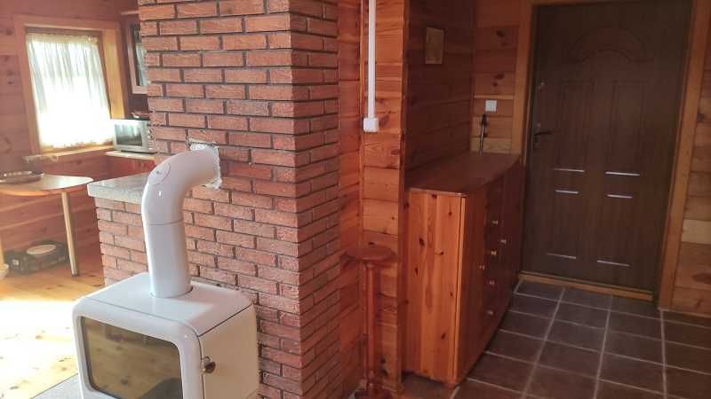 Całoroczny domek Mazury Pelnik nad jeziorem Isąg, molo