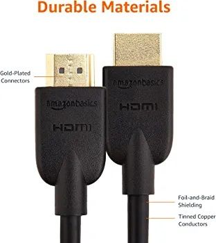 Kabel HDMI 4K 0.9 m. Ethernet 
Szybki kabel HDMI Amazon Basics (1