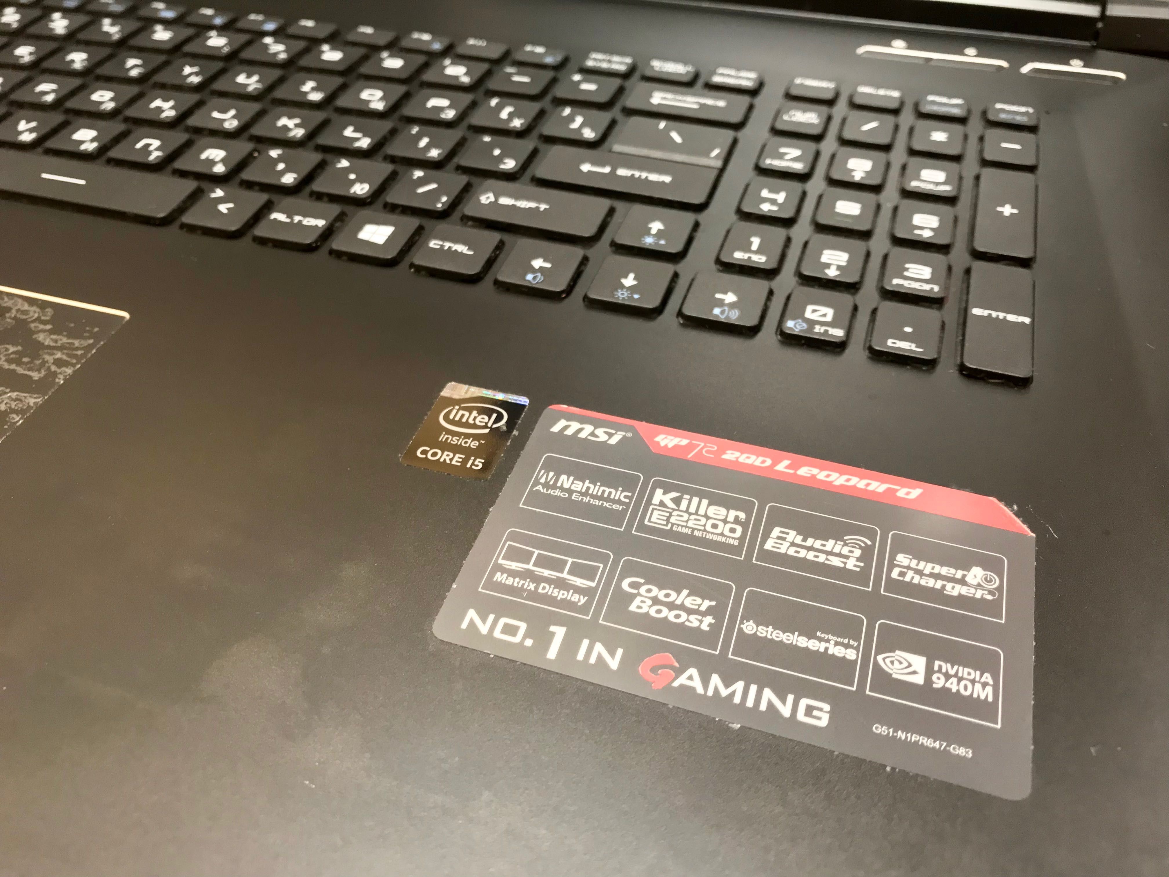 MSI GP72 2QD i5-4210H 2.9GHz 8GB 1TB GeForce 940M 17.3 FHD Laptop GAMI