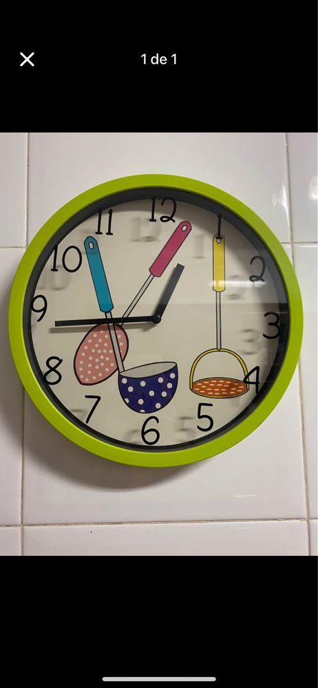 Relogio cozinha verde
