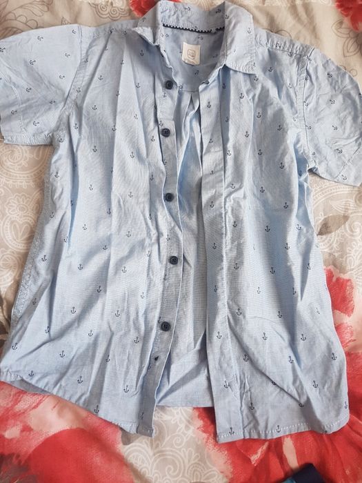 Błękitna koszula cool club w kotwice rozmiar 122. Smyk
