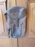 Bolsa / Saco / Mala em couro / cabedal, robusta, da 1ª Grande Guerra