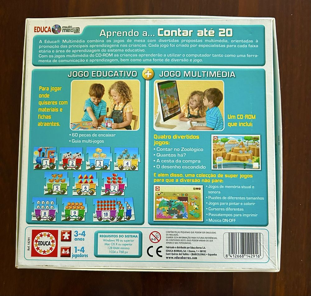 Jogo contar até 20. - 3-4 anos