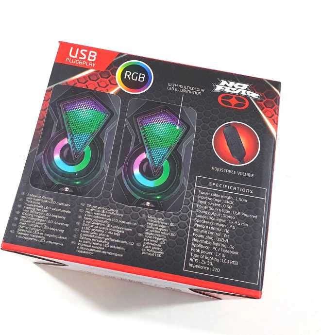 Głośniki No Fear RGB USB Plug & Play