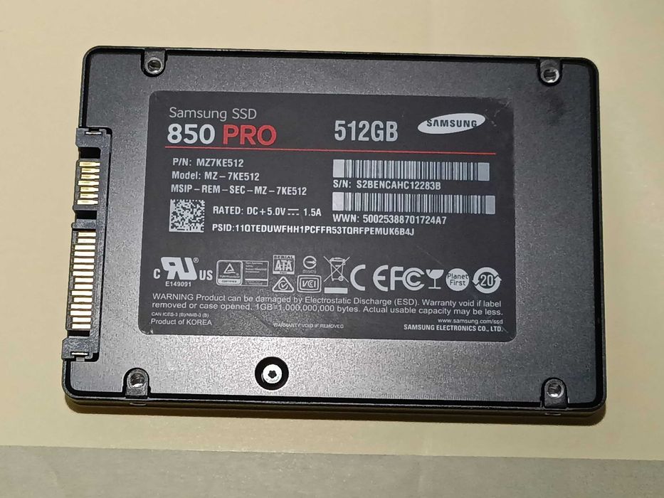 512Gb SSD накопичувач Samsung 850 Pro SATAIII 2.5"  MLC