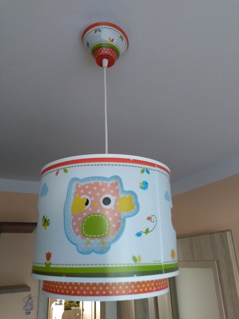 Lampa i kinkiet/plafon sowy do pokoju dziecięcego