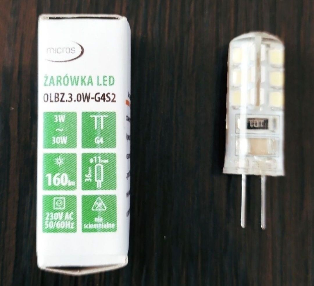 Okazja!!! Żarówki LED G4 220/230V x5 sztuk barwa światła biała zimna