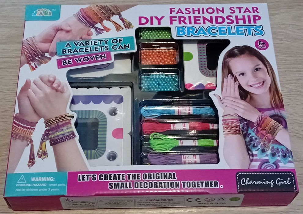Zestaw kreatywny, do tworzenia bransoletek przyjaźni z koralików, DIY