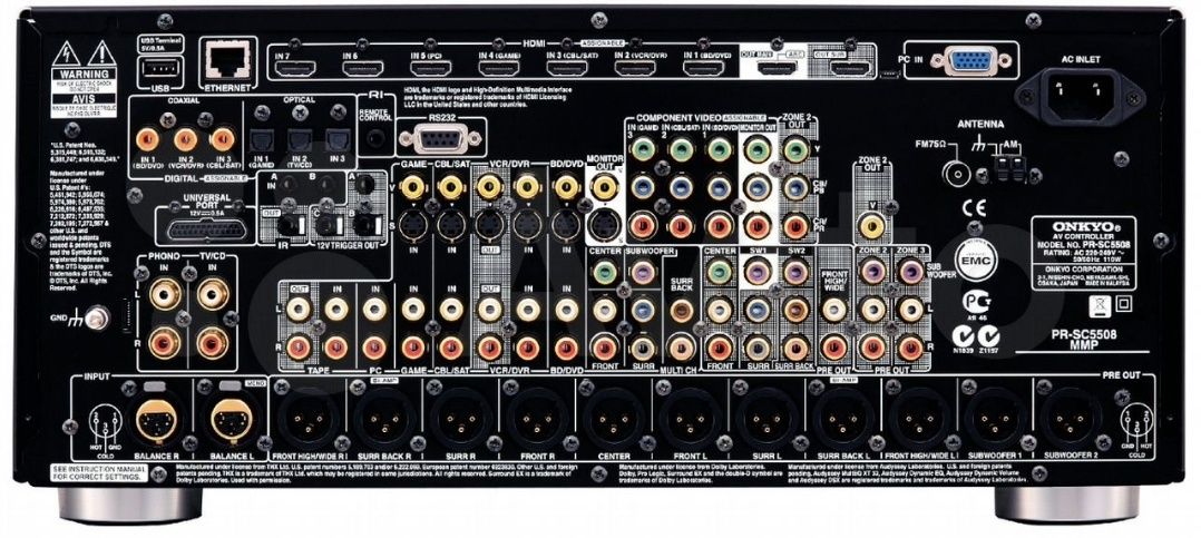 Pré - Amplificador - Controlador AV Onkyo PR-SC 5507