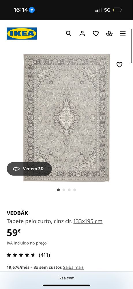 Tapete VEDBAK IKEA