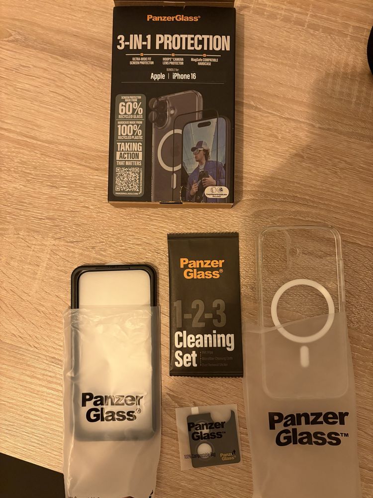 Iphone16 Etui, szkło ekran i aparat PanzerGlass