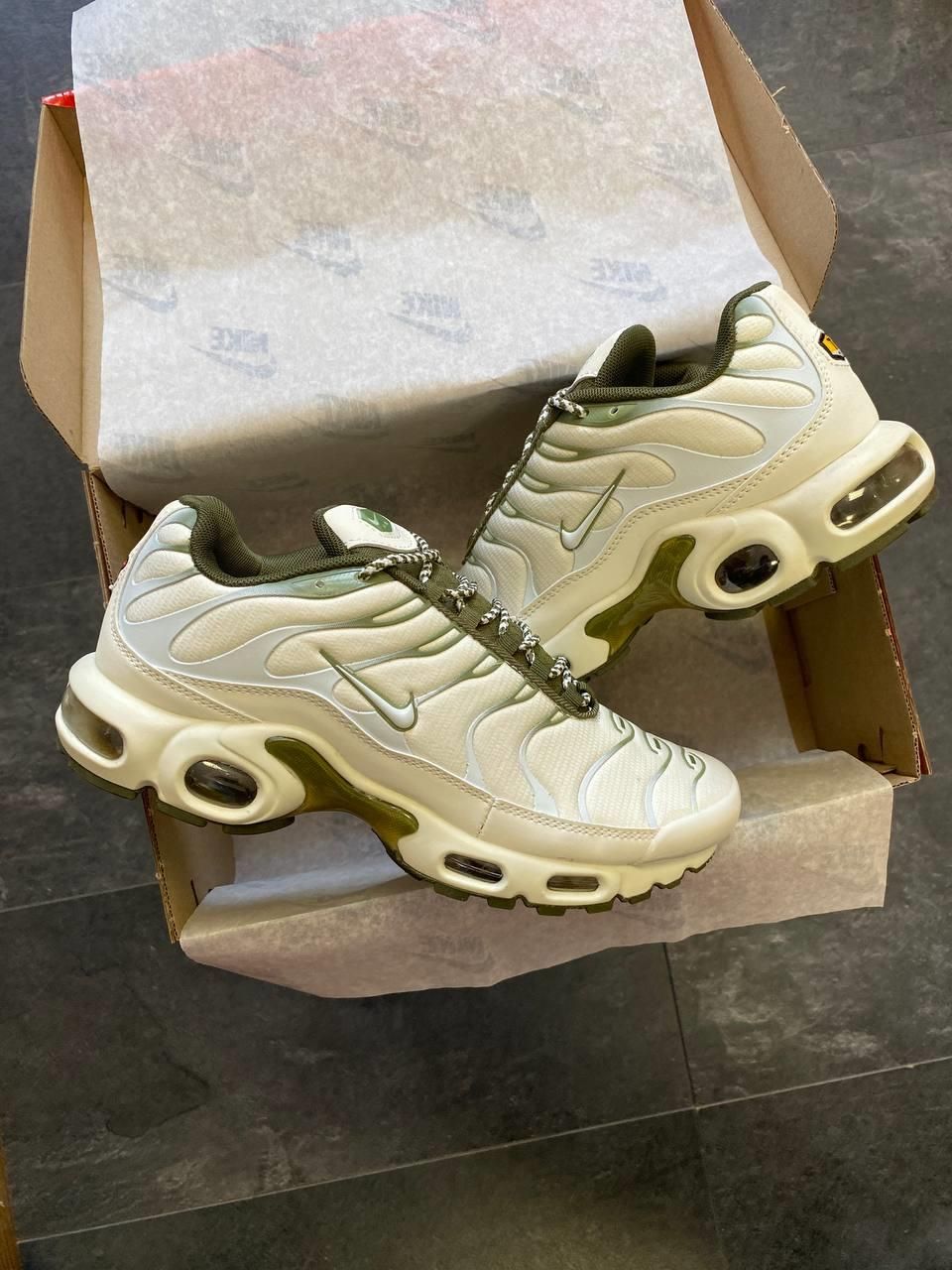 ХІТ ПРОДААЖ! Кросівки чоловічі Nike Air max TN Olive Beige | Найк ТН