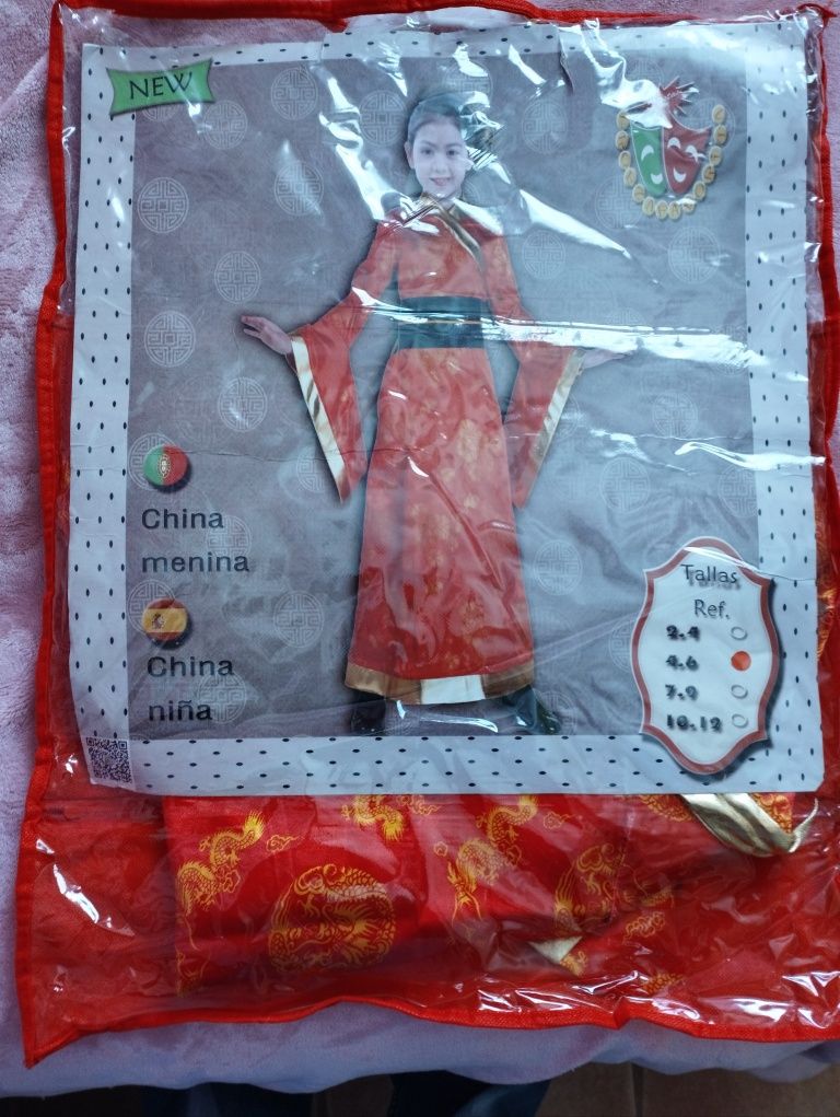 Fato de carnava de chinesa