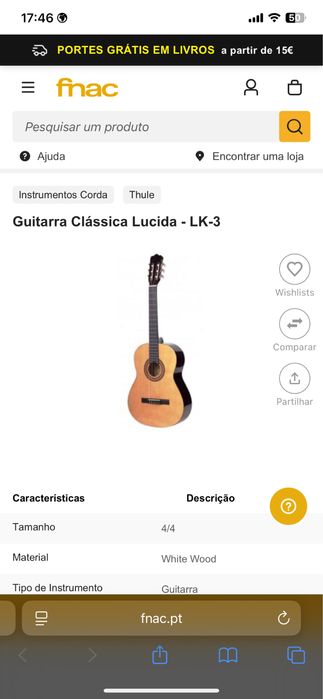 Guitarra clássica Lucida