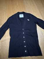 Abercrombie & fitch r. Xs sweter rozpinany guziki granatowy