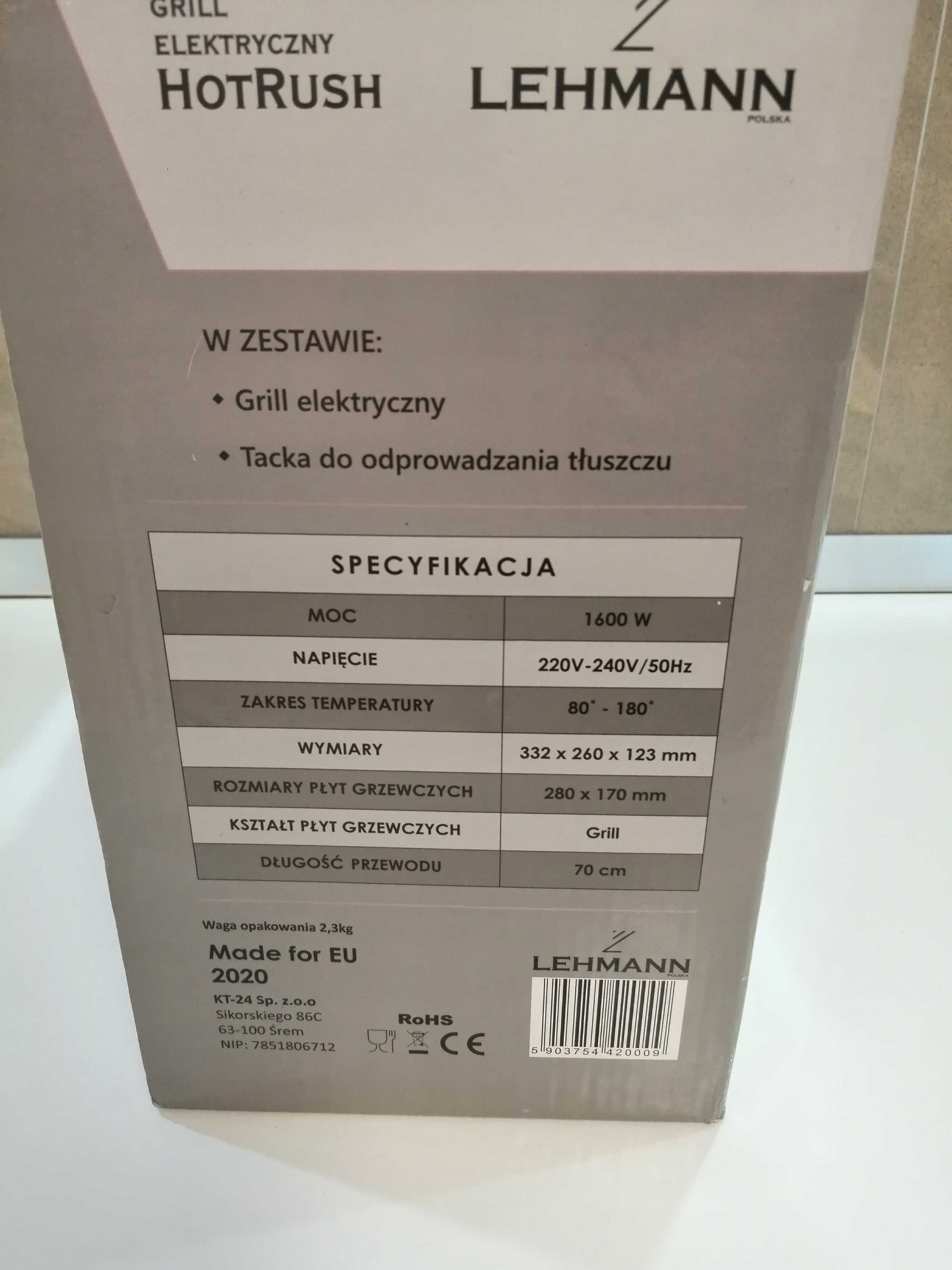 NOWY Grill elektryczny  opiekacz  LEHMANN