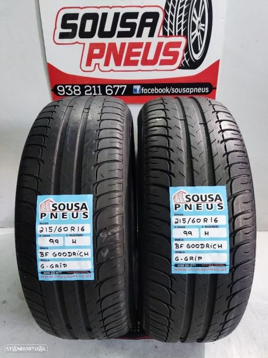 2 pneus semi novos 215-60r16 bf goodrich - oferta dos portes 85 EUROS
