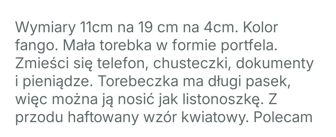 Mała torebka, portfel