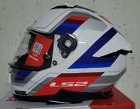 Capacete LS2 FF808 Stream II Vintage White/ Blue ( M )( NOVOS )